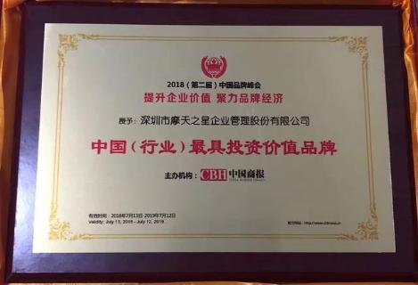 喜讯丨东升国际荣膺中国（行业）最具投资价值品牌
